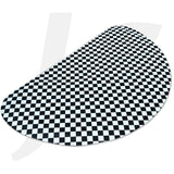 Salon Barber Chair Floor Mat Anti-fatigue 91x152cm(Width) 1.27cm(Thickness) Black White Grid J39MBW
