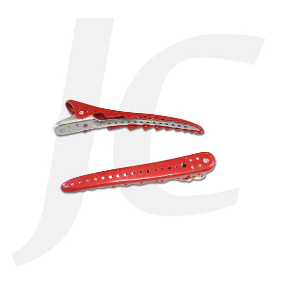 Charmvit Shark Hair Section Clip 10.5cm 6pcs Red J23SRD