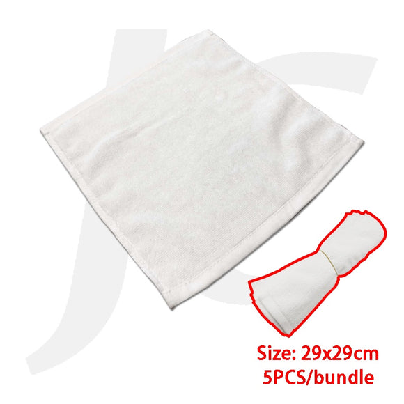 Facial Towel Square Cotton White 29x29cm 5Pcs Per Bundle J26FTW5
