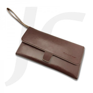 PuLuoMaSi Premium Soft Leather Tool Wallet Brown J27PLR