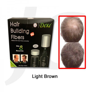 Dexe Hair Building Fibers Set 22g+100ml Light Brown J131HF