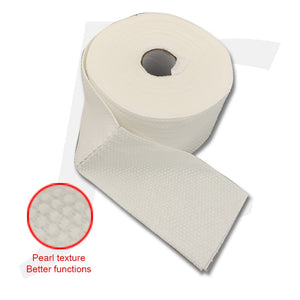 Disposable Facial Wipe Towel Roll White Cotton Pearl Texture Apx. 80pcs J64WPT