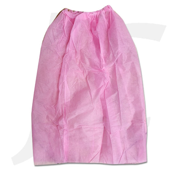 PPE Disposable Robe Garment With Rubber Ring Pink 10pcs J26RWP