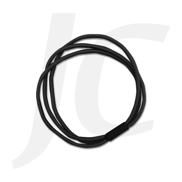 Three Ring Rubber Band Hair Tie Loose 1pc Black J21RBK